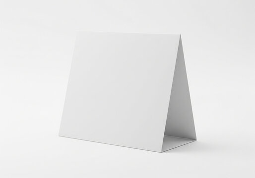 Minimalist Isolated Table Card, Folded Paper Tent Mock-up for Menu, Price, or Event Design Presentation. - Powered by Adobe