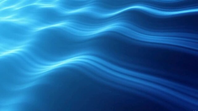 A minimalist background featuring softly blended diagonal wavy lines transitioning smoothly from light sky blue to deep navy blue, evoking a tranquil and flowing visual aesthetic.