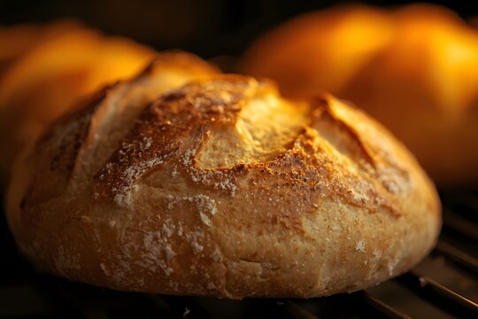Bread cooking. Dough. Process of bread cooking. Close-up image