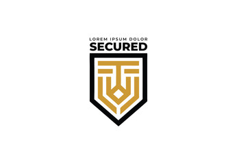 Shield secure element Logo design for your company branding