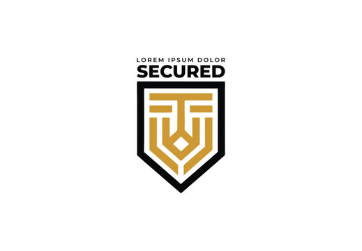 Shield secure element Logo design for your company branding