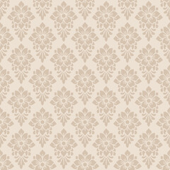 Vintage Damask Seamless Pattern Floral Vector, damask seamless pattern crafted in elegant floral style, showcasing a refined damask seamless pattern for classic decoration,