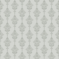 Vintage Damask Seamless Pattern Floral Vector, damask seamless pattern crafted in elegant floral style, showcasing a refined damask seamless pattern for classic decoration,