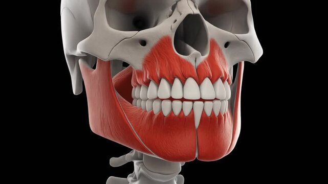 3D Anatomy Model of Human Pterygoid Muscles