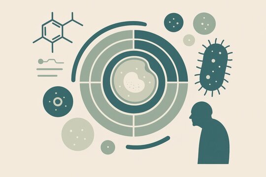 Visualizing microbial worlds beyond the ordinary capturing intricate cellular structures and molecular compositions illustrating the harmonious dance of life and science