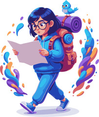 Adventure Map Explorer Vector