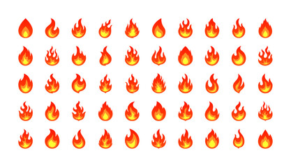 炎のロゴアイコンベクターセット © Studio Trinity