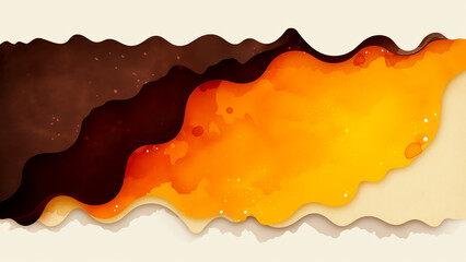 Obraz premium チョコレートやキャラメルのような液体の層