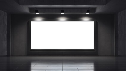 Fototapeta premium Billboard with blank on a wall