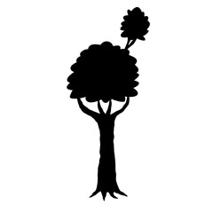 Flat vector illustration of a green tree, simple and clean design perfect for nature, environment, forest, and eco-themed graphics