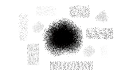 Abstract textured oval shape with grainy detail isolated on transparent background