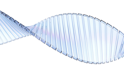 Abstract white wavy ribbon or fabric texture with vertical lines isolated on transparent background