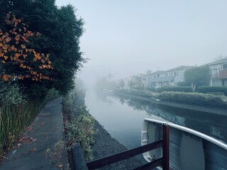 Foggy Morning In The Venice Canals 