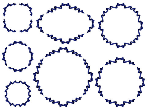 リボン蝶F、円、m14紺