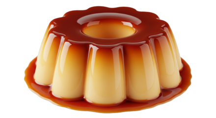 Classic caramel pudding dessert Sobremesa clássica de pudim de caramelo