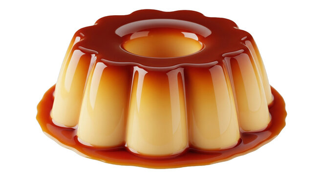 Classic caramel pudding dessert Sobremesa cl&aacute;ssica de pudim de caramelo