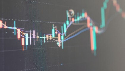 Colorful graph displaying financial data and market trends