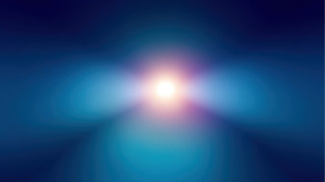 Abstract blue light burst with soft gradients and smooth transitions radiating outward, creating a calming and serene atmosphere for backgrounds and designs