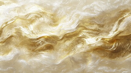 Obraz premium Elegant Flowing Gold Texture with Soft Waves and Glossy Highlights for Abstract Backgrounds and Design Projects