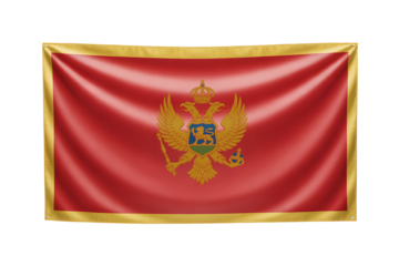 Proudly display Montenegro's national flag, a symbol of heritage and pride, perfect for patriotic events and cultural showcases.