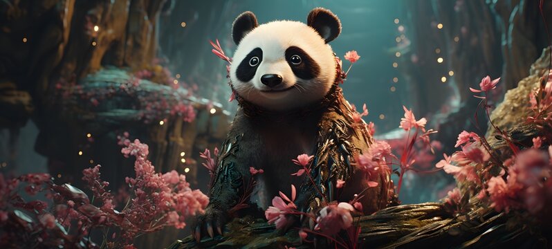 A rabit f a small creature made of glass that is sitting in the palm of your hand,generative AI