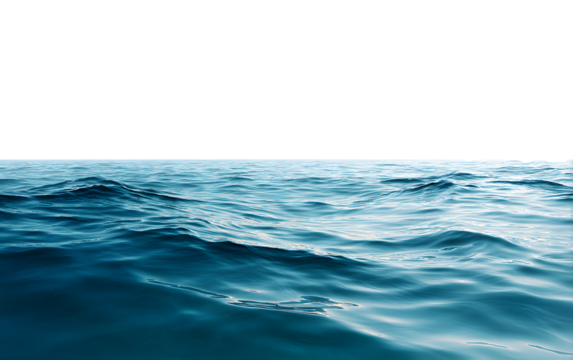 Serene ocean waves gently ripple, reflecting bright sky and creating a calming, vast blue expanse for peaceful inspiration