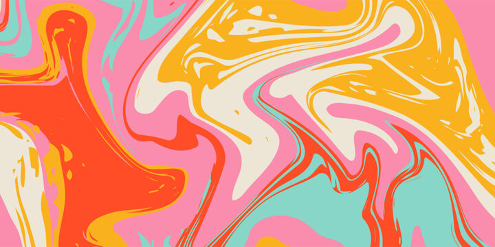 Psychedelic swirl acid wave rainbow line backgrounds in 1970s 1960s hippie style. y2k wallpaper patterns retro vintage 70s 60s groove. psychedelic poster background