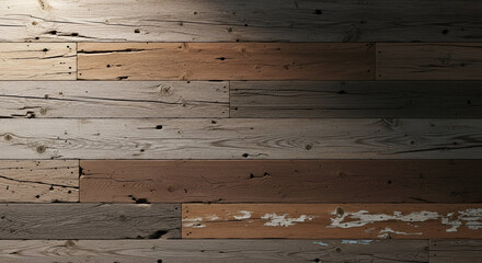 Weathered Wooden Plank Wall Texture with Rustic Tones.