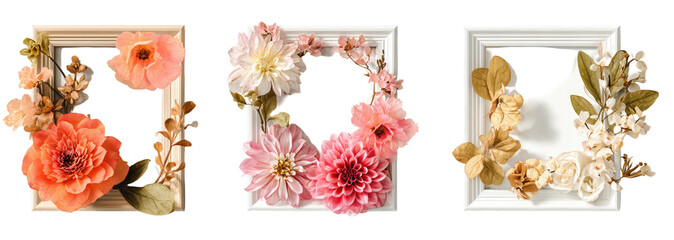 Floral picture frames