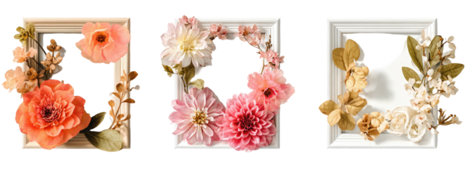 Floral picture frames