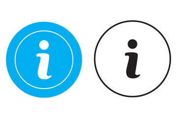 Info icons set. Information icon collection. Info button. Info symbol flat style - stock vector.