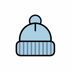 Warm winter scarf icon illustration. Stylish neck accessory graphic