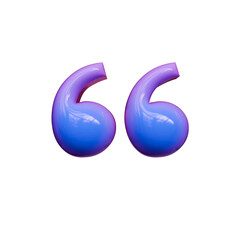 Alphabet, number and symbol 3d word render Blue Purple Glossy Swirl Ornament