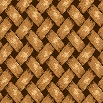woven basket texture pattern vector design seamless