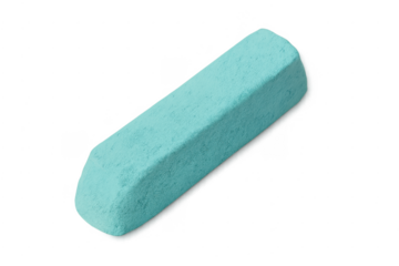 Teal turquoise chalk bar on transparent background