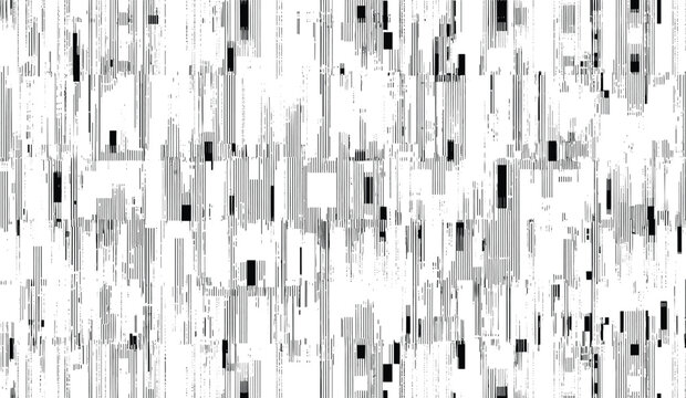 Halftone texture with irregular lines and black blotches. Vector overlay with messy appearance.