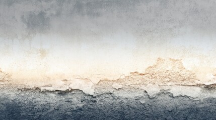 Textured wall background with weathered layers showcasing peeling paint and interesting patterns in shades of grey, blue, and beige tones.