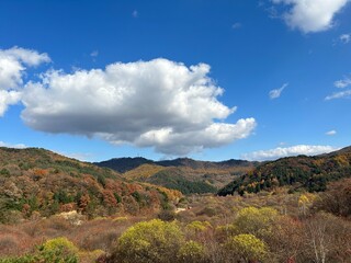mountain landscape with blue sky