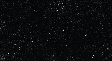 Starry night sky vector. Cosmic stardust background. Galaxy backdrop. Universe texture.