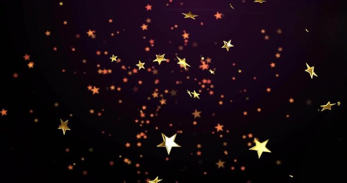 Gold stars entering edges causing field spawning drifting swirling and settling toward lower center