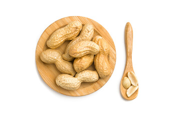 peanuts in shells on a white background