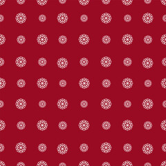 Snowflakes seamless pattern background of various sizes creates a cheerful festive mood for holiday campaigns, winter celebrations, greeting cards, or seasonal marketing materials.