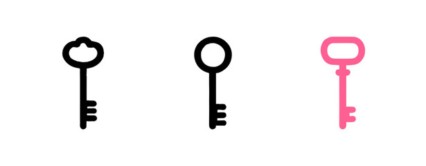 cute Key Icons Minimal Love Keys