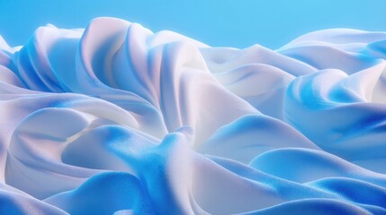 Obraz premium Soft flowing fabric texture with ethereal light, creating a serene and calming atmosphere, suitable for backgrounds and abstract designs