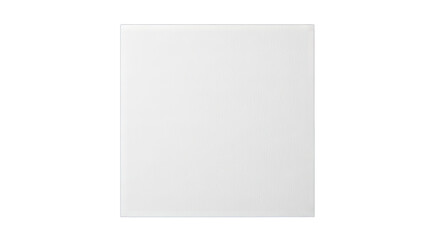 Blank white square canvas with textured surface isolated on black background studio shot subtle shadows clean minimalist abstract background element
