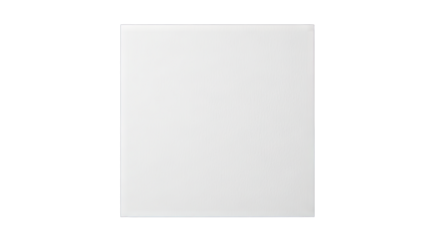 Blank white square canvas with textured surface isolated on black background studio shot subtle shadows clean minimalist abstract background element