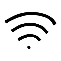 Hand drawn free wifi spot zone sign Public wi-fi area sign Wireless internet clipart in doodle style Single element for print, web, design, decor 3G, 4G, 5G, 6G, IoT