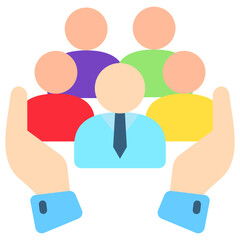 Community Care Mini Illustration Icon. Use For Modern Concept, Print, Ui, Ux Kit, Web And App Development. Vector Related To Business Finance, Management And More