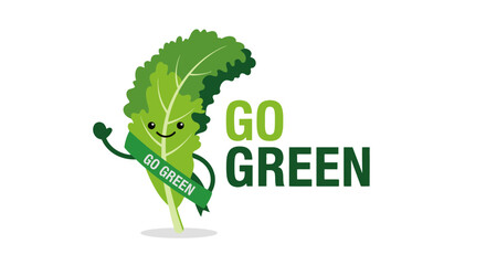 A Cheerful, Vibrant Leaf Character Spreading the Message of Going Green And Eco-Consciousness