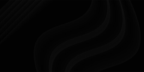 Black gray satin dark fabric texture luxurious shiny that is abstract silk cloth background with patterns soft waves blur beautiful.